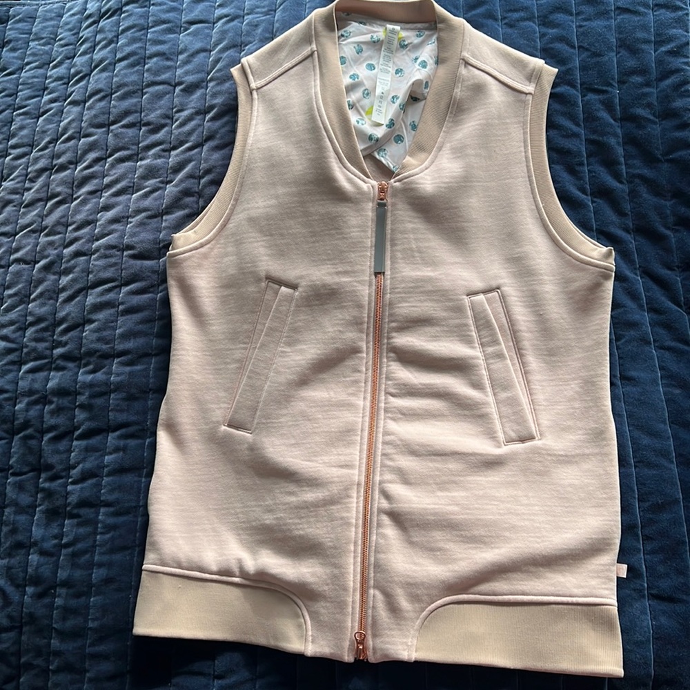 Pink lululemon long vest